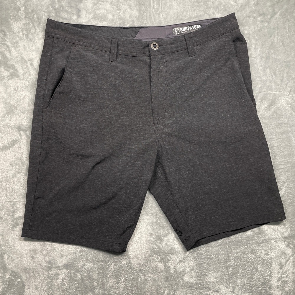 Volcom Surf & Turf Hybrid Shorts Mens 36 Charcoal Gray 4-Way Stretch Walkshorts